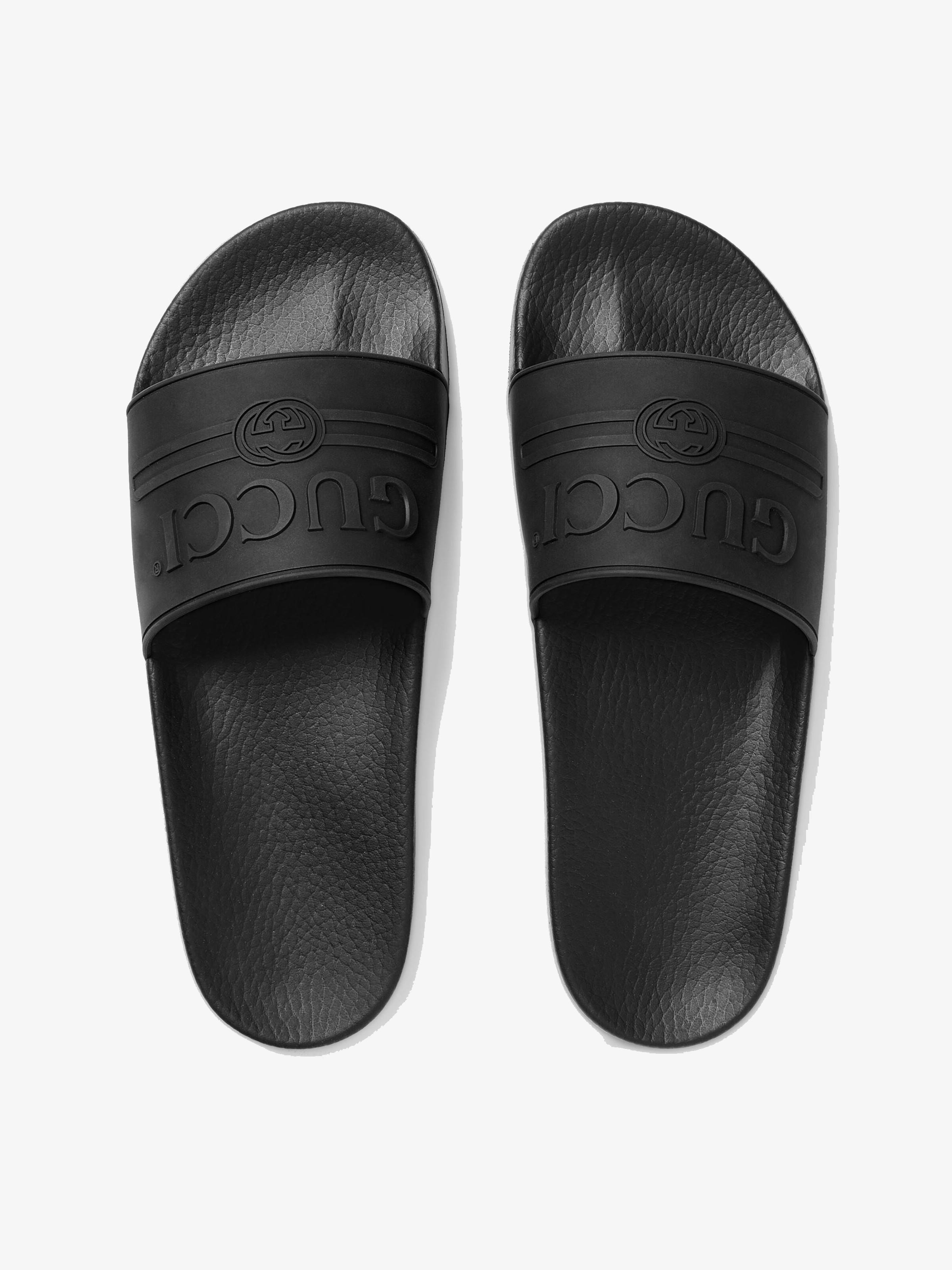 Dép Gucci Logo Rubber Slide Sandal ‎522887 JCZ00 1031 Size 38 1