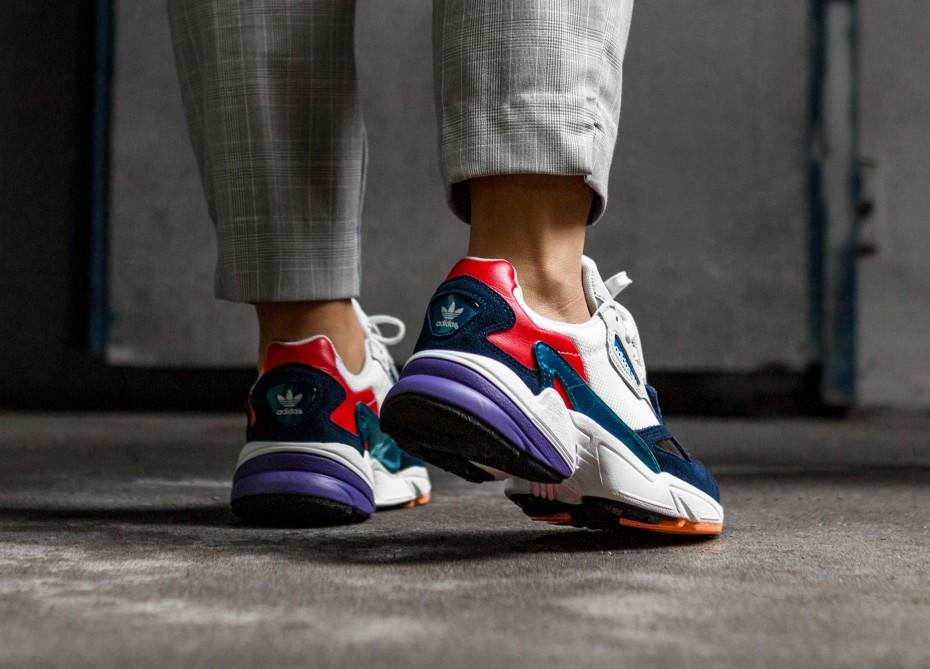 adidas falcon blue white, CG6246, Giày Adidas Falcon White Blue CG6246, Adidas Falcon White Blue CG6246