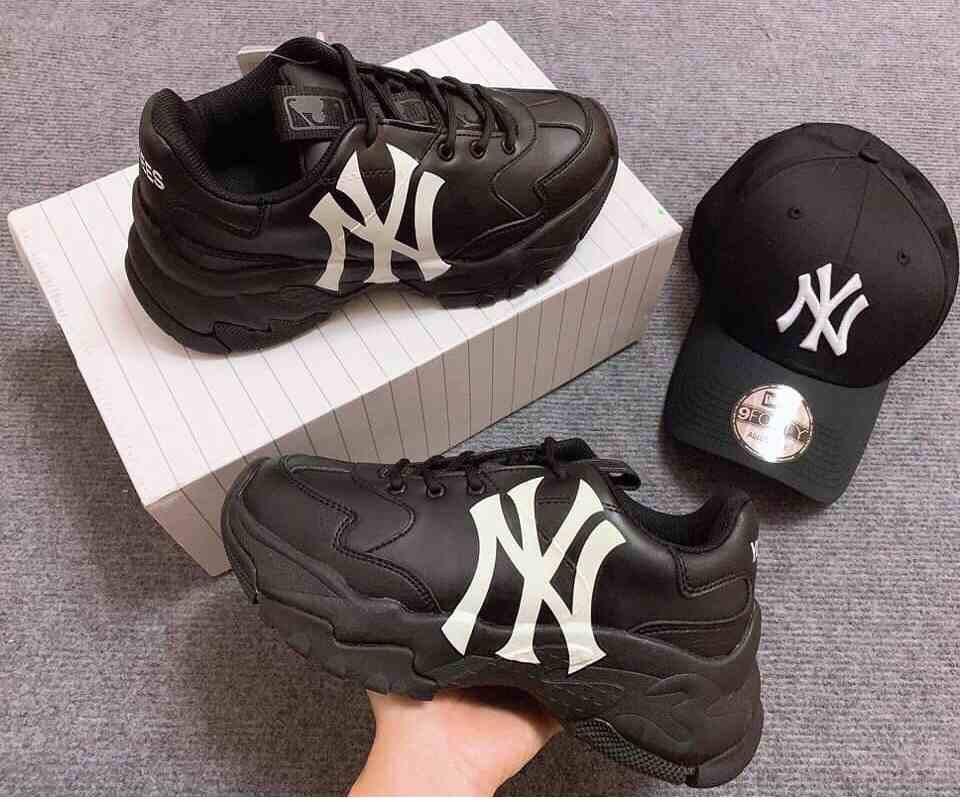 new york yankees sneakers big ball chunky a, Giày MLB New York Yankees Big Ball Chunky A Black 32SHC1011-50L, 32SHC1011-50L