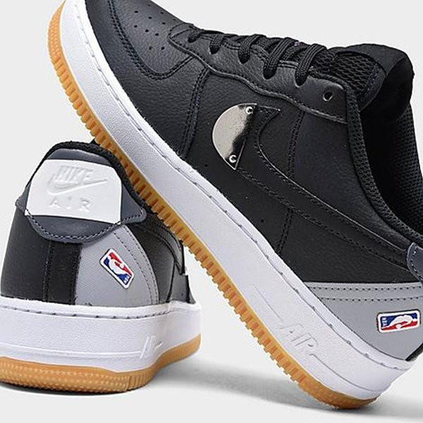 Giày thể thao Nike Air Force 1 Black/Wolf Grey NBA CT3842 001, CT3842 001, Nike Air Force 1 Black/Wolf Grey NBA CT3842 001