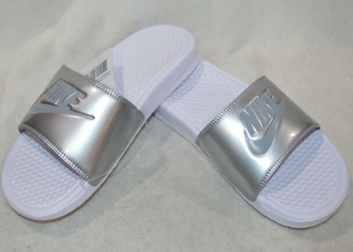 Dép Nike Benassi JDI Sandals White/Wolf Grey Màu Trắng Xám