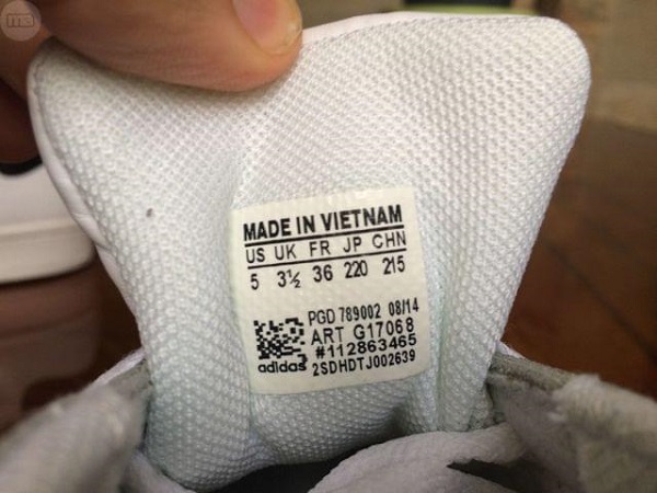 giày adidas được sản xuất ở đâu, Giày adidas made in nước nào, Adidas Made in Vietnam là hàng gì