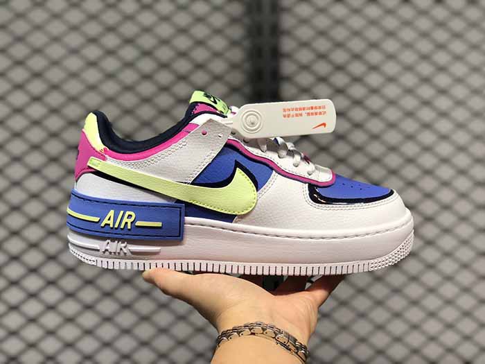 Giày Thể Thao Nike Air Force 1 Shadow White Sapphire Barely Volt