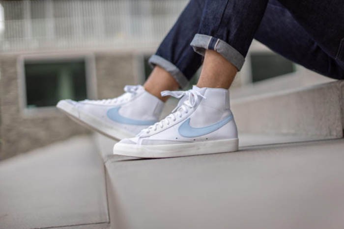 Giày Thể Thao Nike Blazer Mid Vintage White Blue