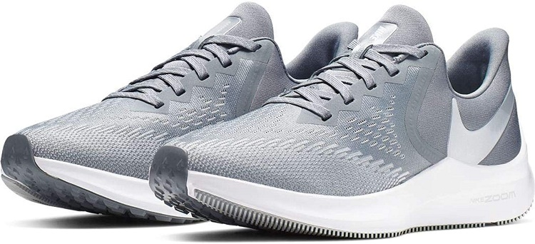 Diện mạo gọn gàng, hiện đại của Nike Air Zoom Winflo 6 Women's Shoes Grey White AQ8228-002