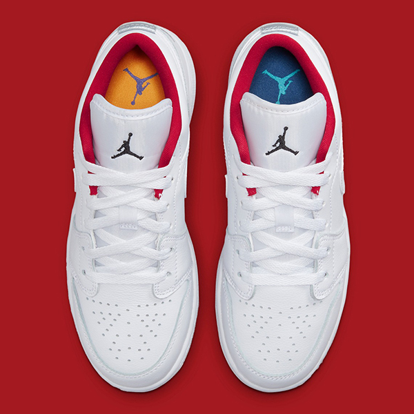 Giày Thể Thao Nike Air Jordan 1 Low White/Red 553560-164