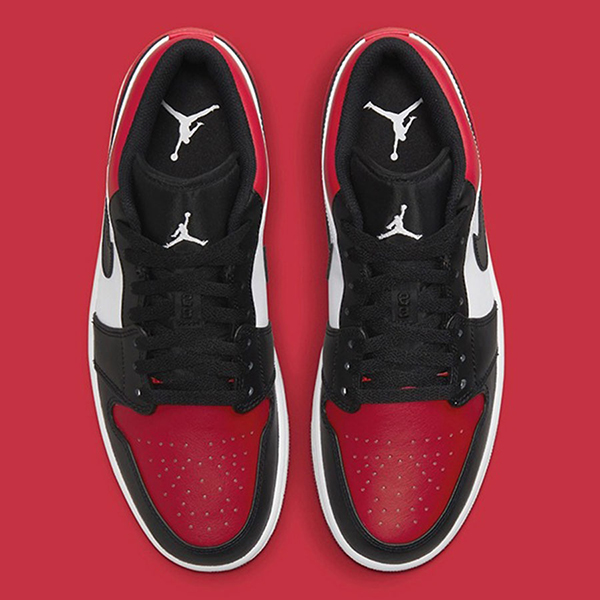 Giày Thể Thao Nike Jordan 1 Low Bred Toe 553558-612 Màu Đỏ Đen