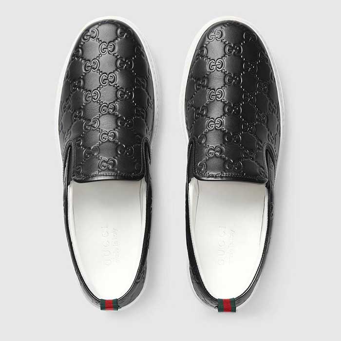 Giày Men's Gucci Signature Slip-On Sneaker 407364 CWCE0 1174