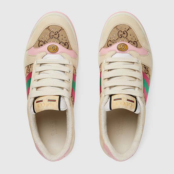 Giày Thể Thao Gucci Women's Screener Sneaker With Crystals Phối Màu
