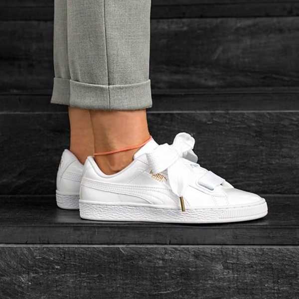 Puma heart outlet blanche fleur