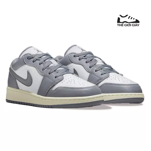 Giày thể thao Nike Air Jordan 1 Low (GS) 'Vintage Grey' 553560-053 553558 053 màu xám trắng