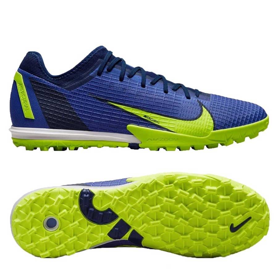 Nike Mercurial Vapor 14 Pro Turf Soccer Shoe - Sapphire/Volt-Blue Void