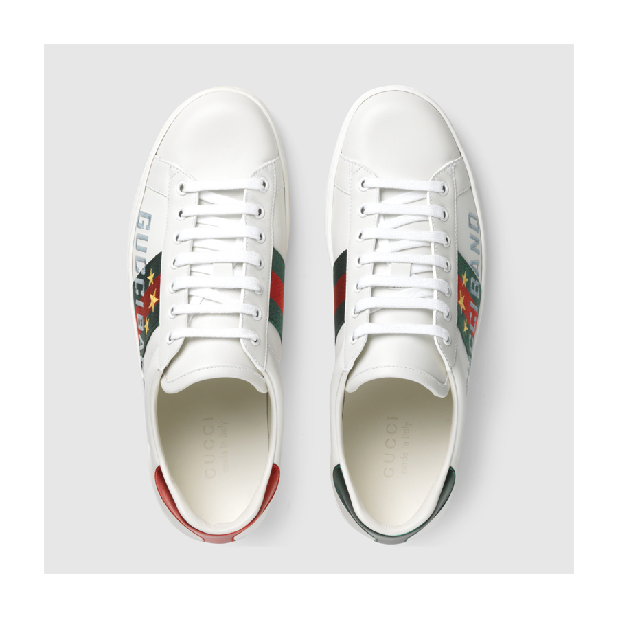 Giày Gucci Baskets Ace Avec Gucci Band Pour Homme Màu Trắng