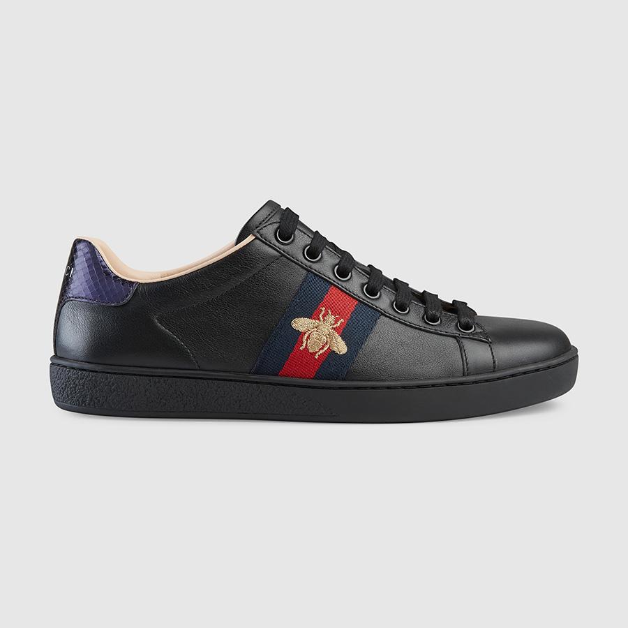 Giày Sneaker Gucci Women's Ace Embroidered Sneaker Màu Đen