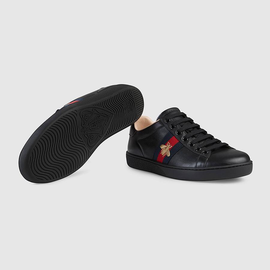 Giày Sneaker Gucci Women's Ace Embroidered Sneaker Màu Đen