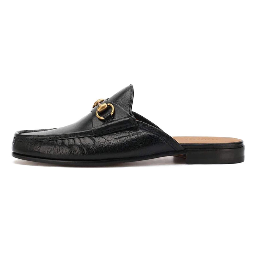 Giày Sục Gucci Horsebit Leather Slipper Loafers Màu Đen