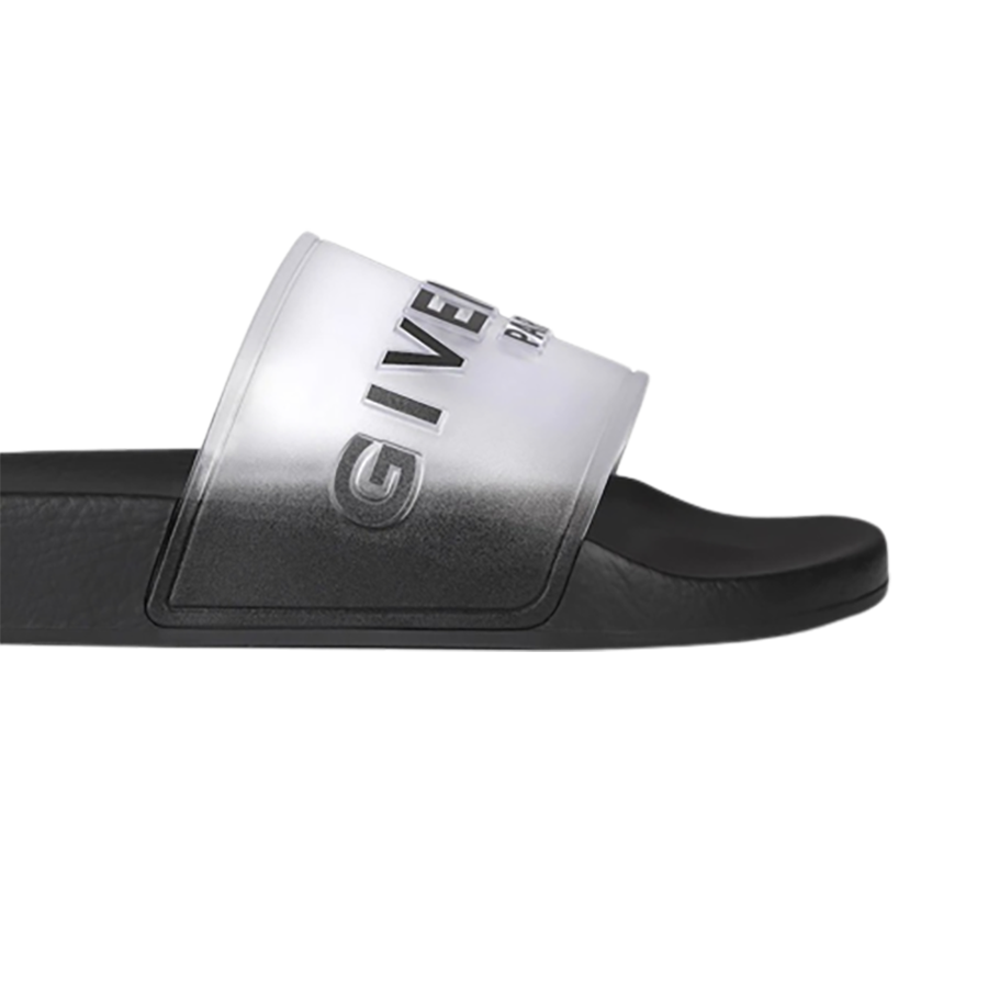 Dép Givenchy Logo Slide Sandals Màu Đen Xám