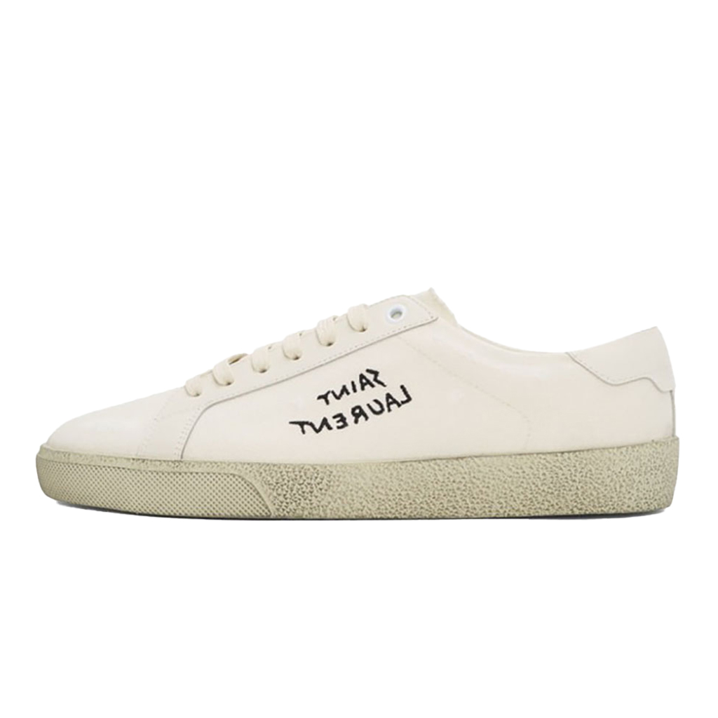 Giày Thể Thao Ysl Yves Saint Laurent Court Classic Sl/06 Embroidered  Sneakers Màu Trắng-36